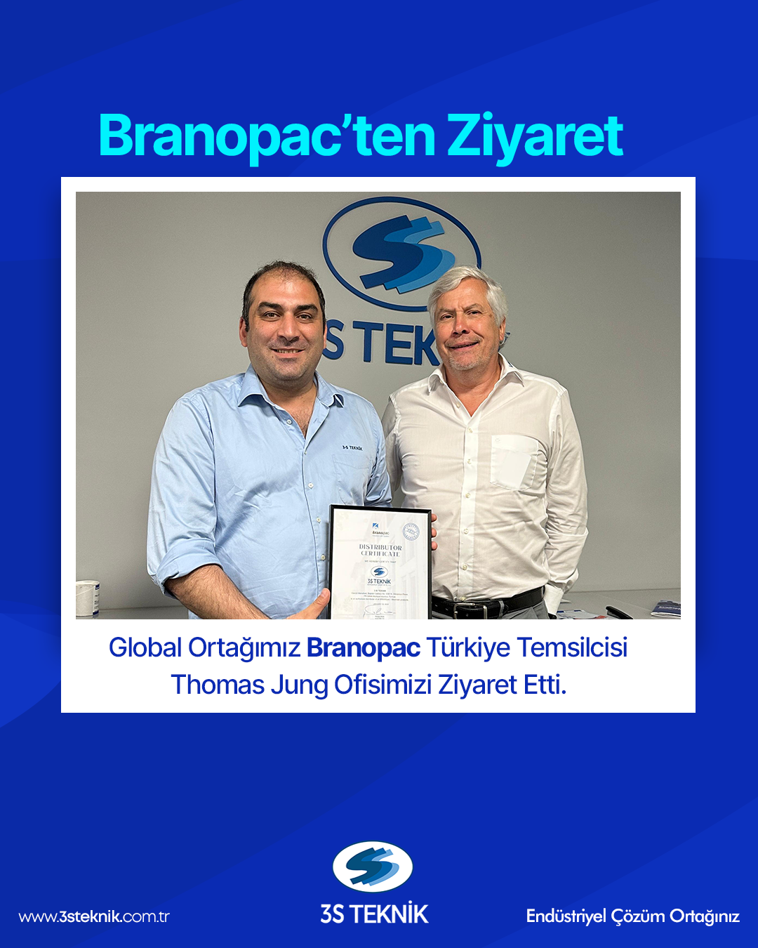Branopac Türkiye Temsilcisi Thomas Jung Ofisimizi Ziyaret Etti