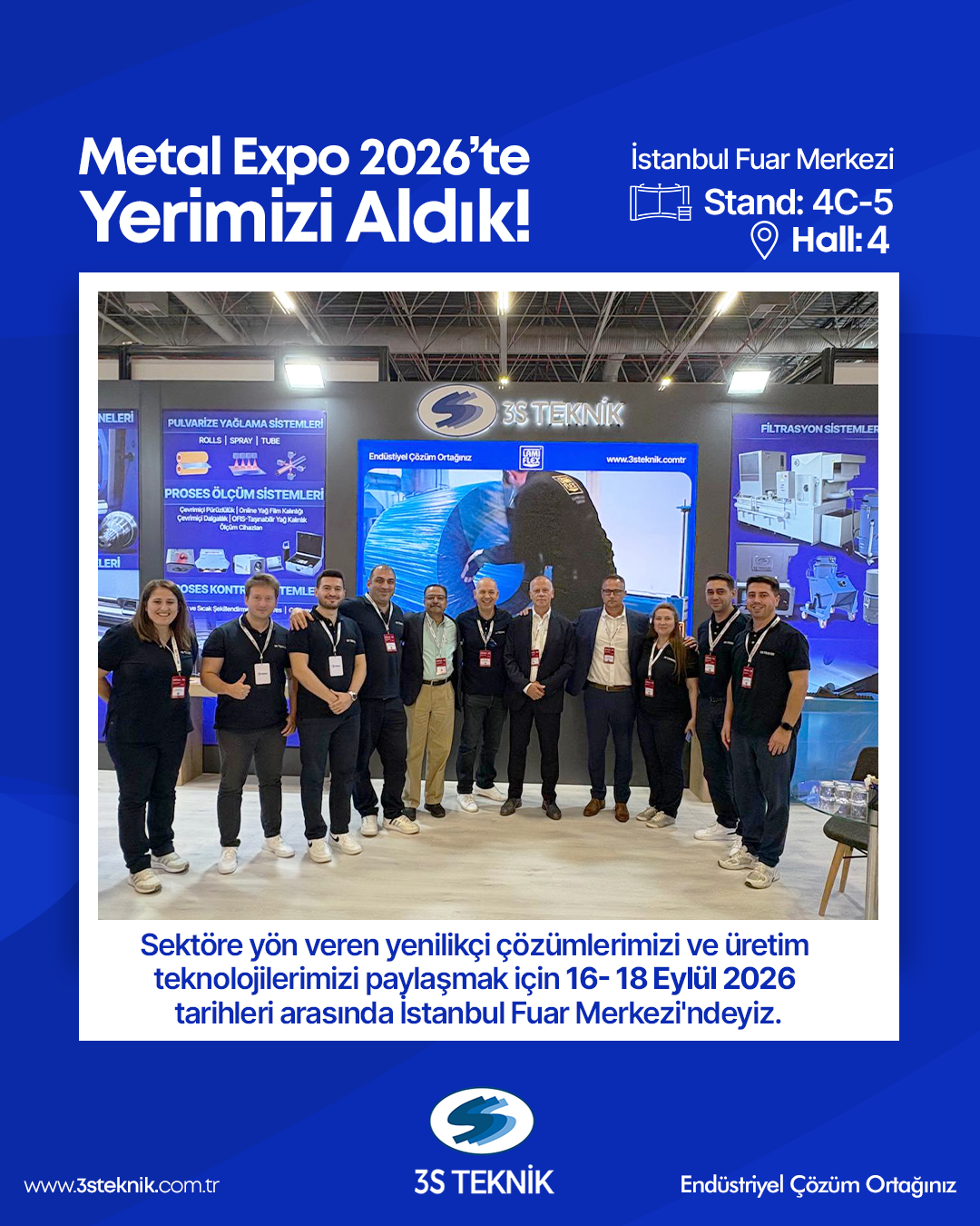 Metal Expo 2026 Fuarı’nda Yerimizi Aldık!